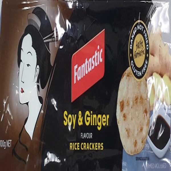 Fantastic Rice Crackers Soy & Ginger Flavour สำนักงานคณะกรรมการกลาง